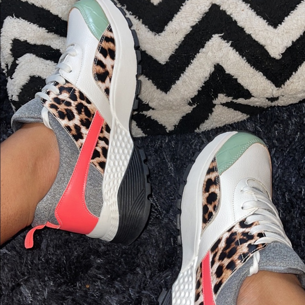 Codie Cheetah Sage Pink Sneaker